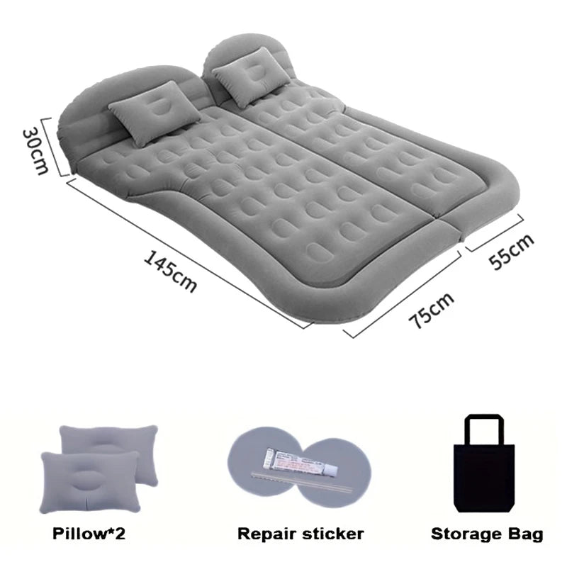 Car Air Inflatable Travel Mattress Bed — Universal Back Seat Camping Mat