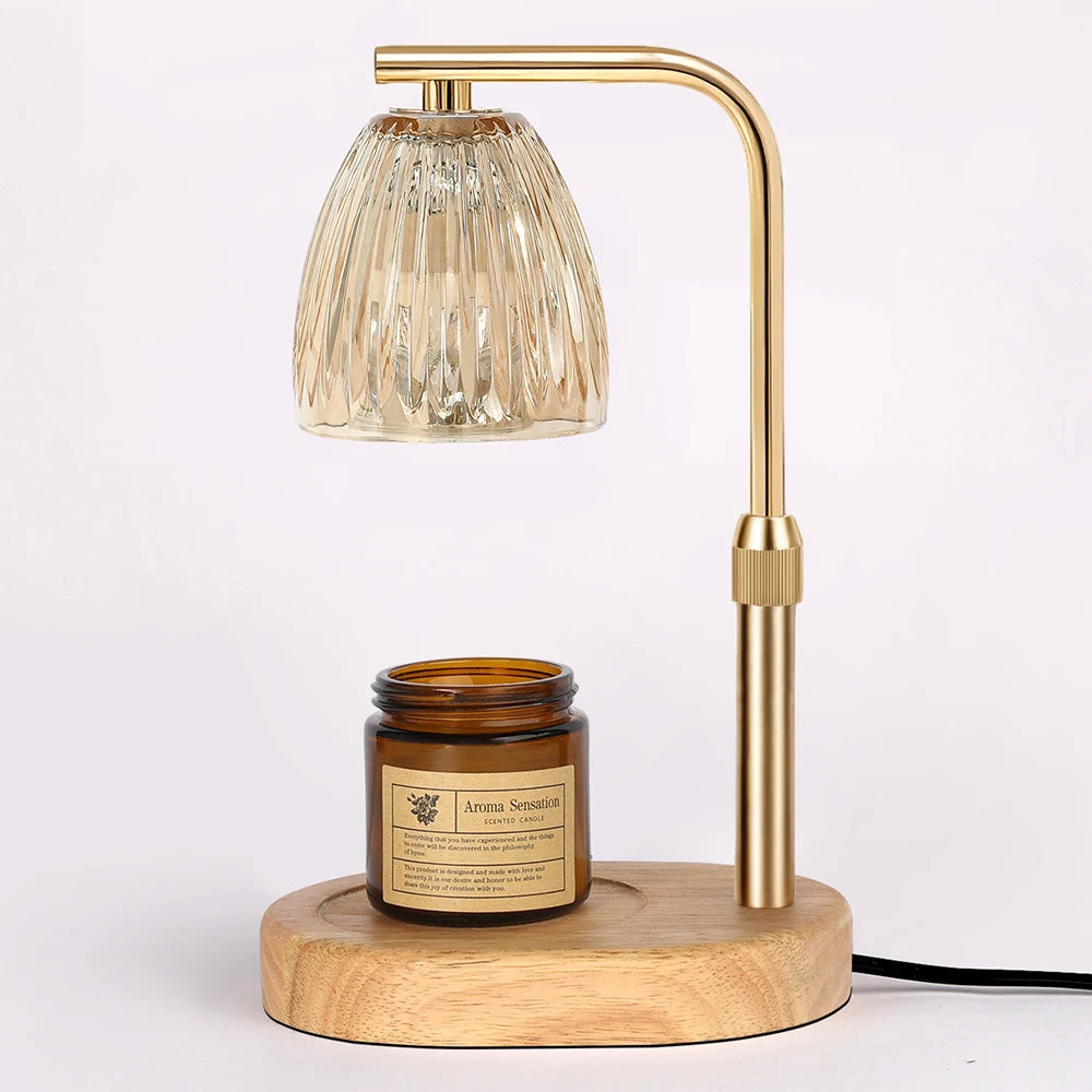 Dimmable 50W Candle Warmer Lamp with Glass Shade