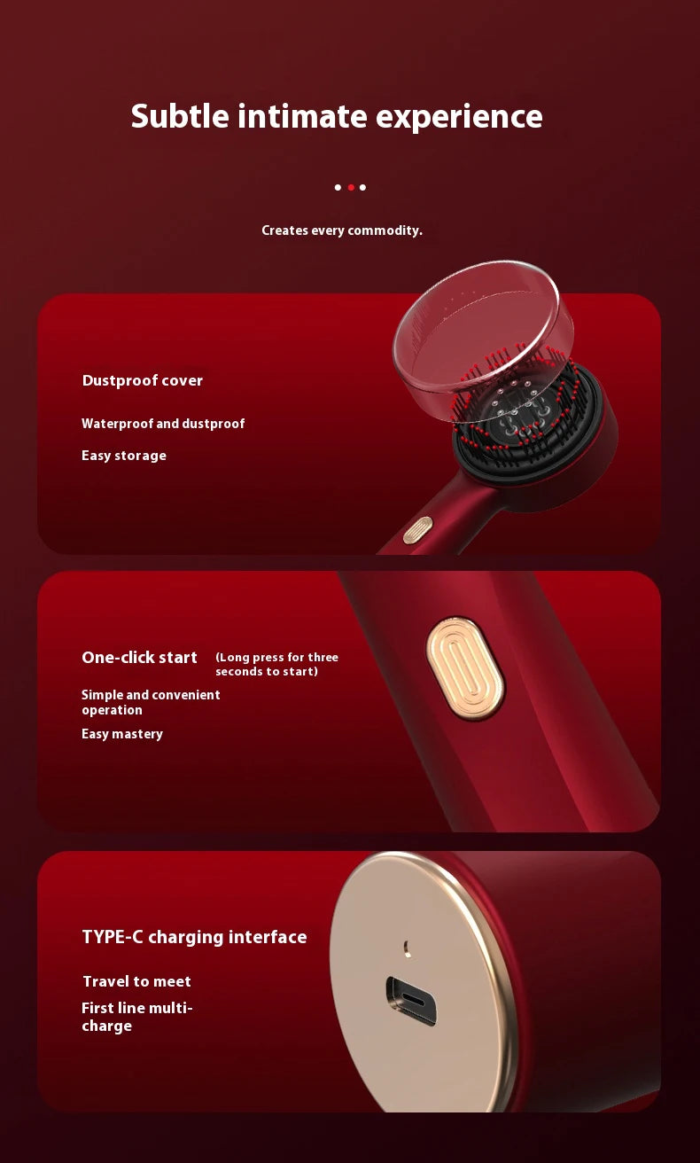Red Light Therapy Scalp Massage Comb — Anti-Hair Loss LED Hair Growth Device