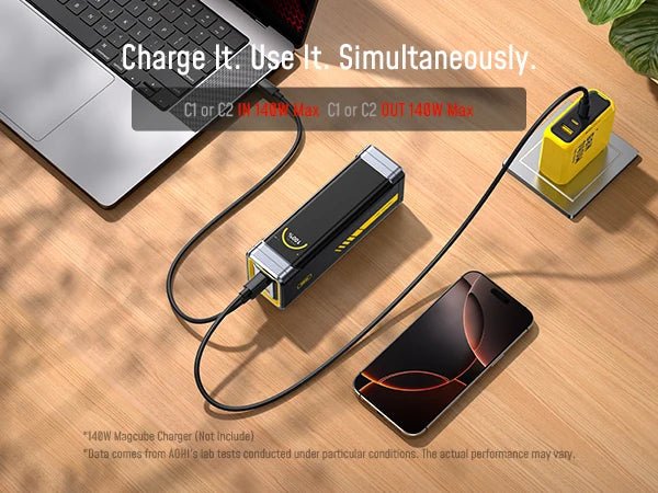[NEW] AOHI The Future Starship Pro PD3.1 310W 20,000mAh LED Display Power Bank with 140W C-C Cable