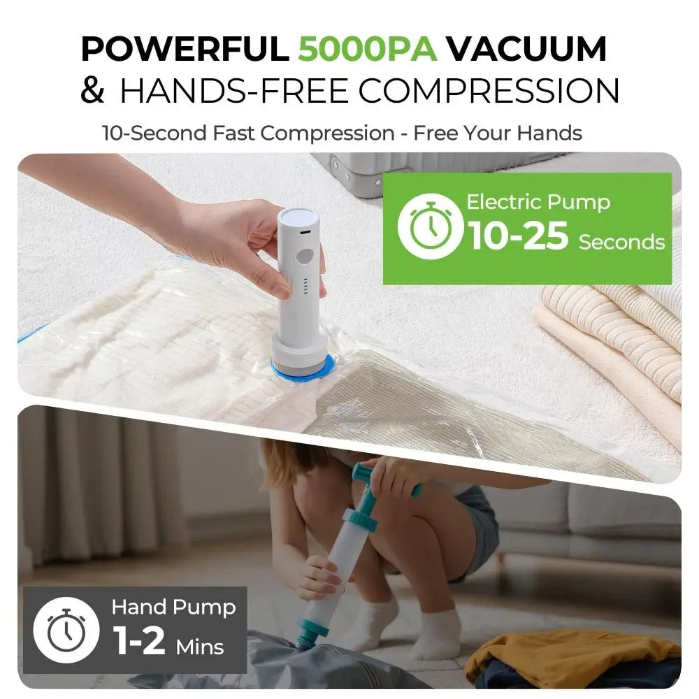 Rechargeable Electric Vacuum Pump – Portable Compression Bag Air Pump for Travel & Storage