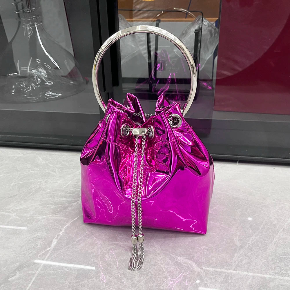 Luxury Evening Clutch Bucket Bag – Designer Shoulder Purse for Banquet & Party