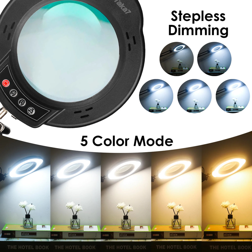 72-LED Illuminated Magnifier with 3-Color Lighting