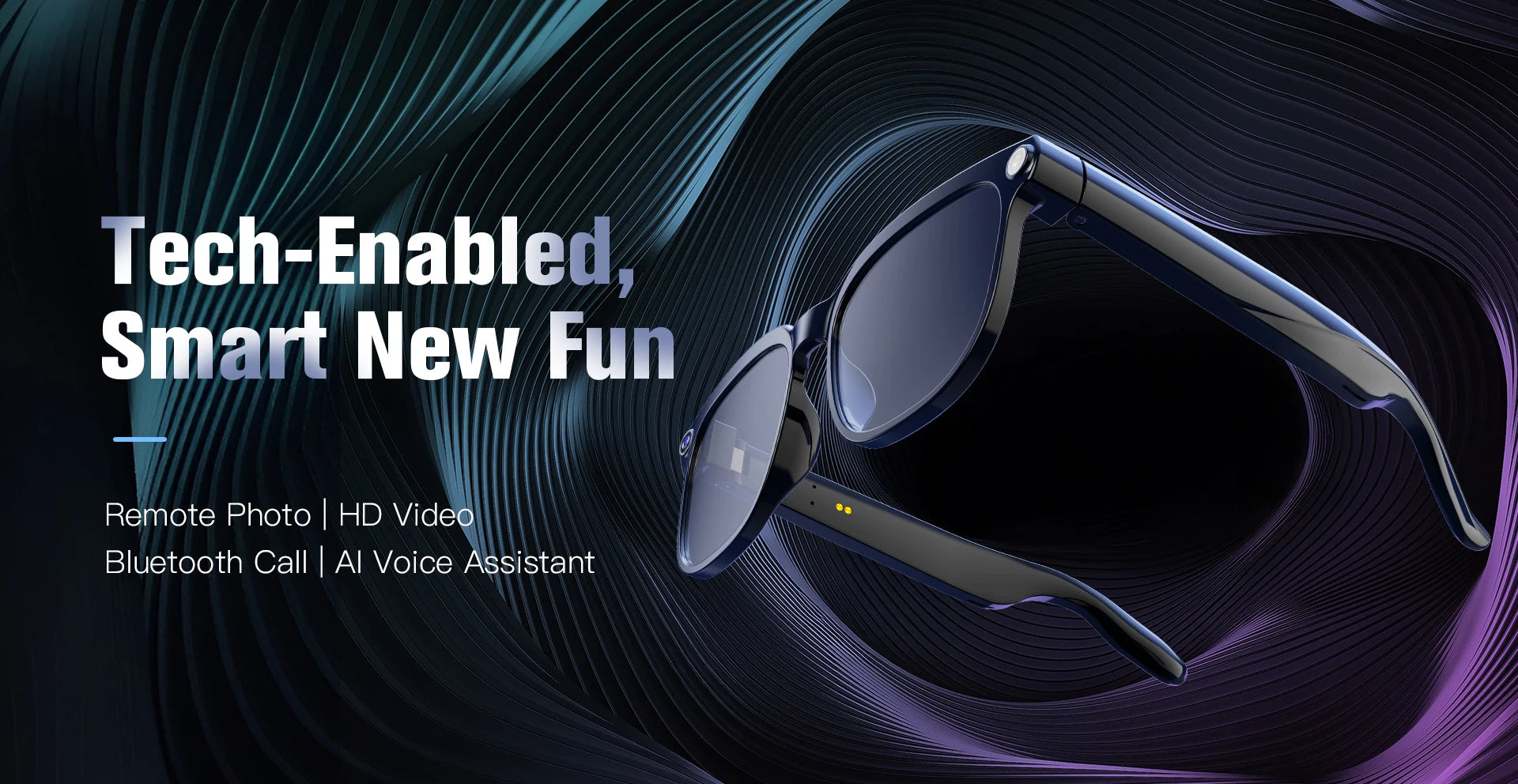 4K 8MP AI Smart Glasses — HD Camera, 150+ Language Translation, ChatGPT, WiFi & Bluetooth Calling