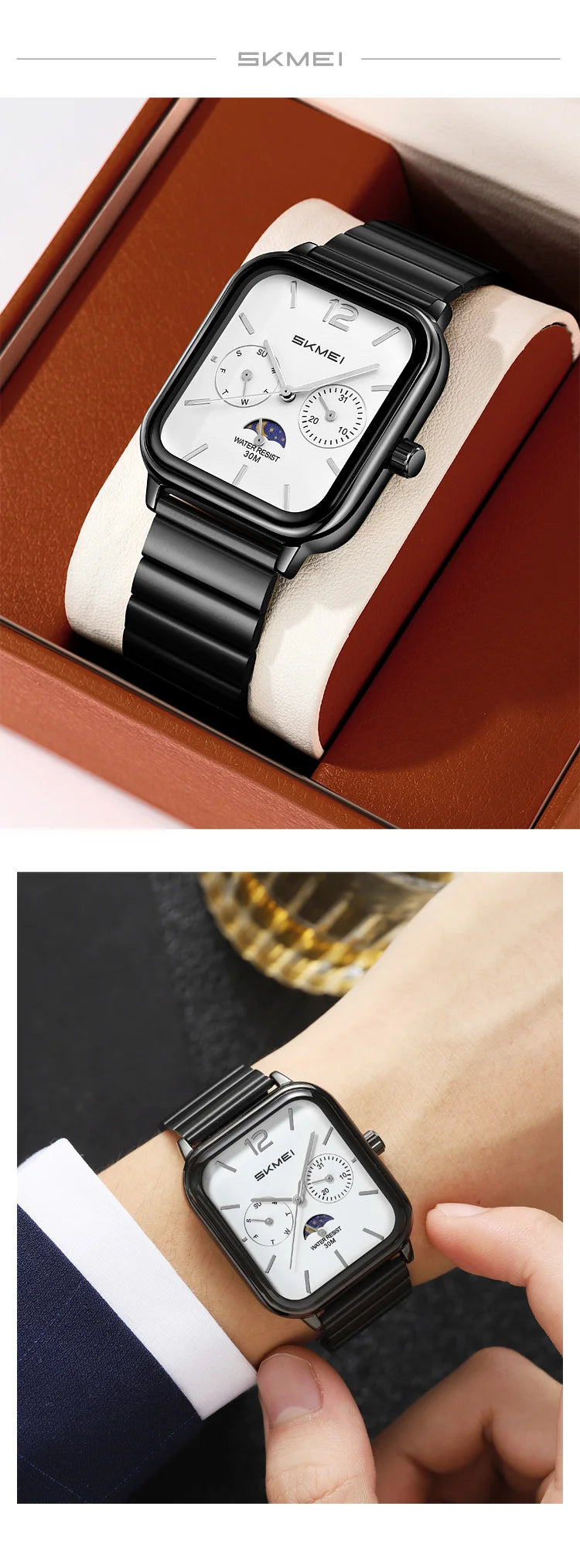 SKMEI Men's Luxury Business Quartz Watch | Waterproof Calendar Week Display Casual Wristwatch