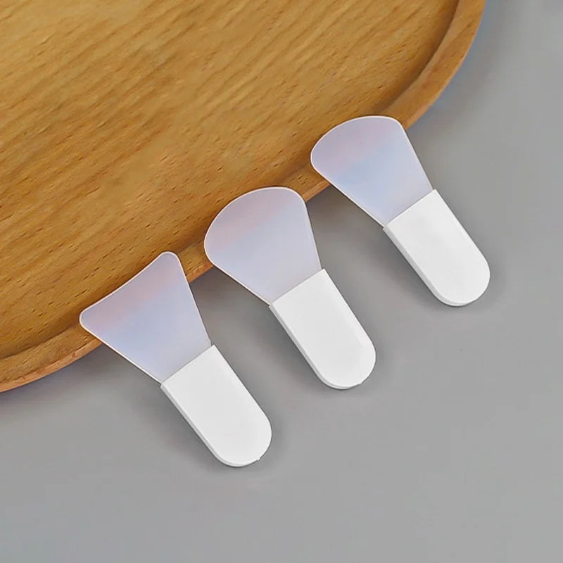 3-Piece Silicone Facial Mask Applicator Brush Set