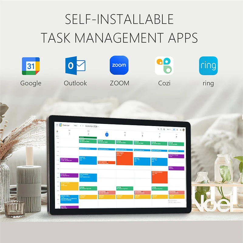 TouchWo Touchscreen Digital Calendar & Smart Display – 15.6" to 43", Android 11/12, 1080p