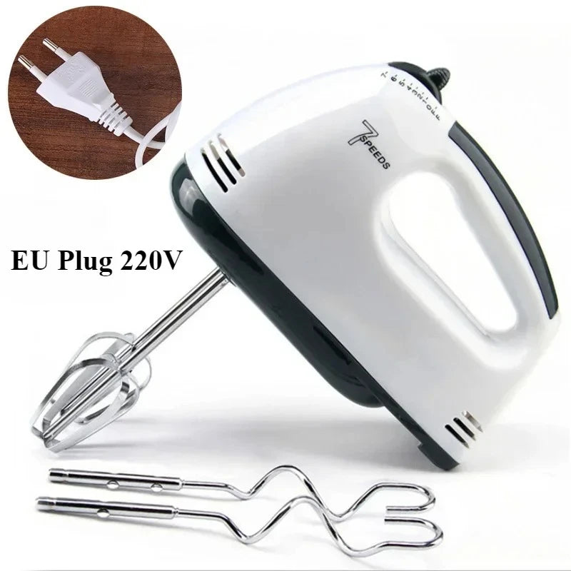 7-Speed Electric Hand Mixer – Automatic Blender for Cream, Eggs, Cake & Dough