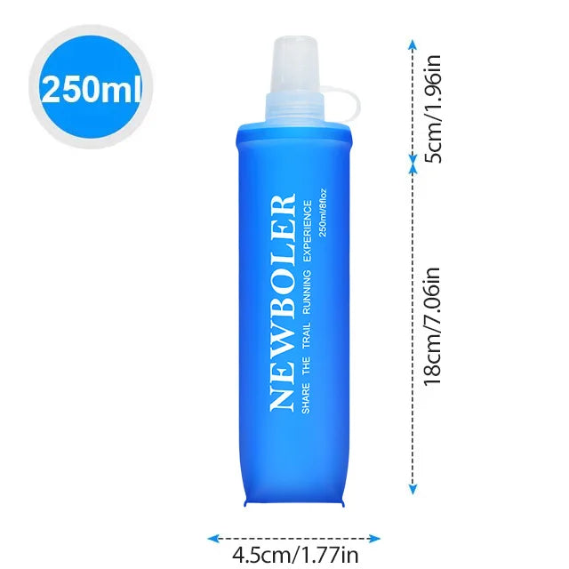 Outdoor Collapsible Silicone Water Bottle — 150–750ml Running Camping Hiking Travel Bottle