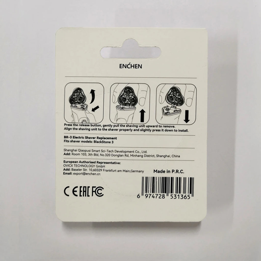 ENCHEN BlackStone 3 Replacement Shaver Blade Head – 3D Floating Waterproof Rotary Blade