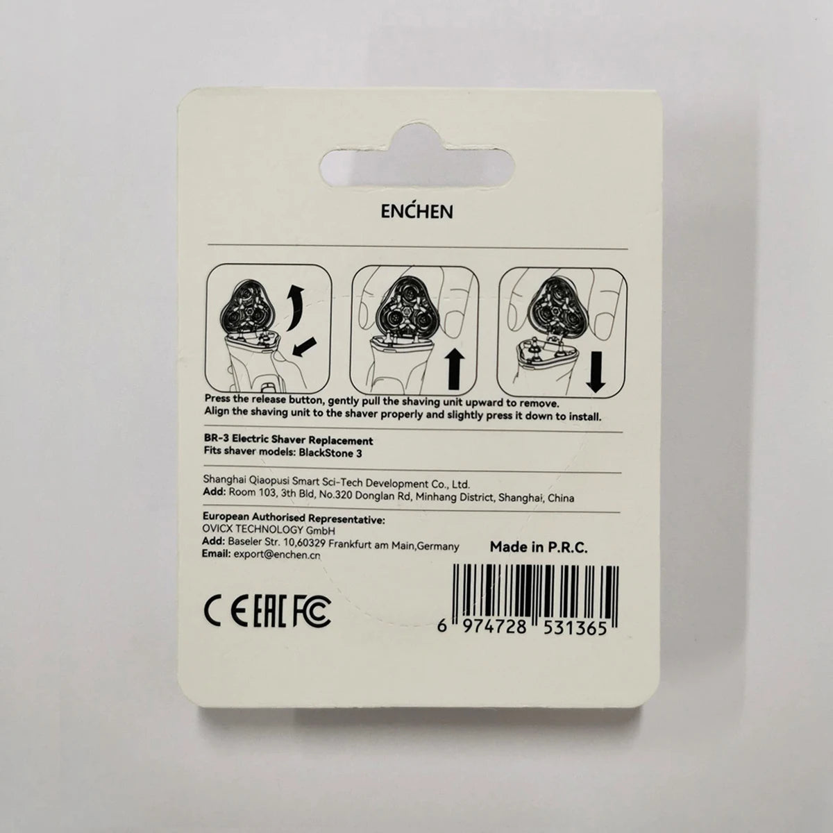 ENCHEN BlackStone 3 Replacement Shaver Blade Head – 3D Floating Waterproof Rotary Blade