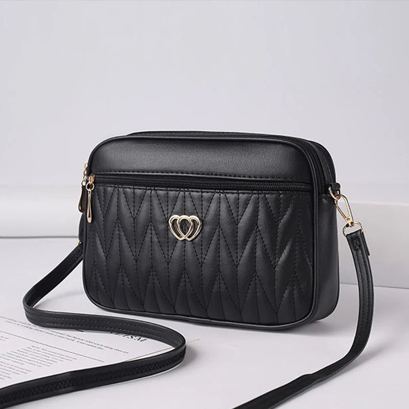 Soft PU Alligator Flap Crossbody Bag – Tassel Shoulder Purse for Women