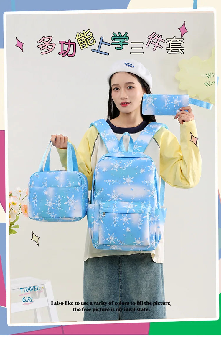 KPop Demon Hunter 3-Piece Backpack Set – School Bag, Shoulder Bag & Clutch