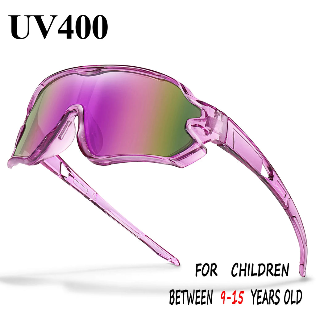Kids UV400 Cycling Sunglasses — Ages 9–15