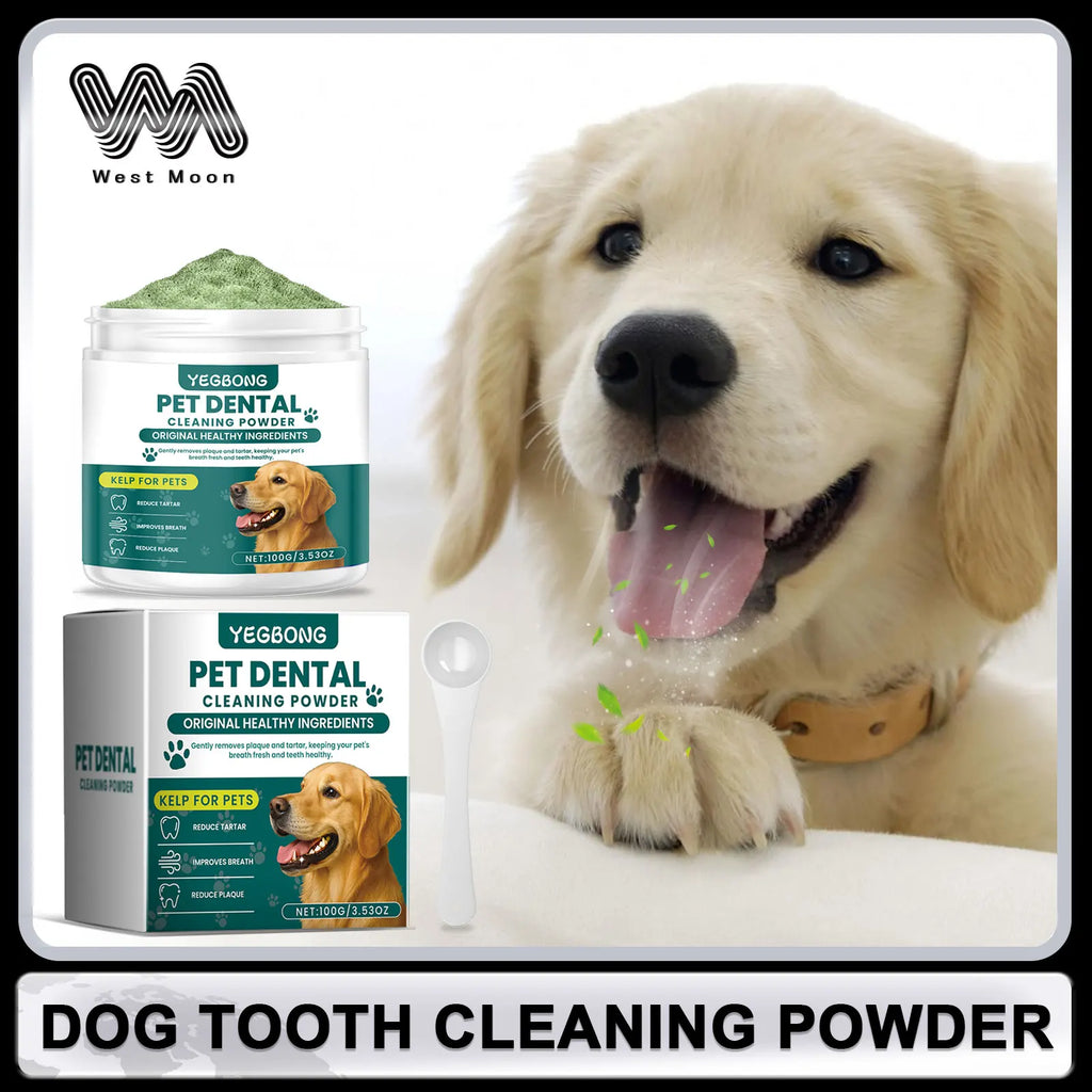 Fresher Breath. Healthier Gums. — Pet Teeth Cleaning Powder for Dogs | 100g, Reduces Tartar & Plaque, Freshens Breath, Gum Protection