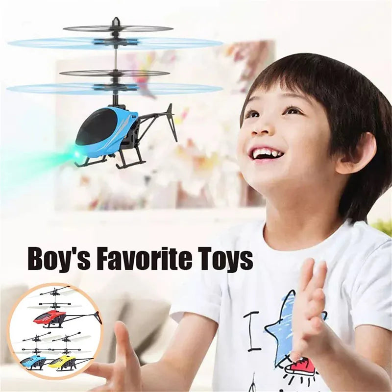Rechargeable Mini RC Drone – Safe Fall-Resistant Helicopter Toy with Decorative Patterns