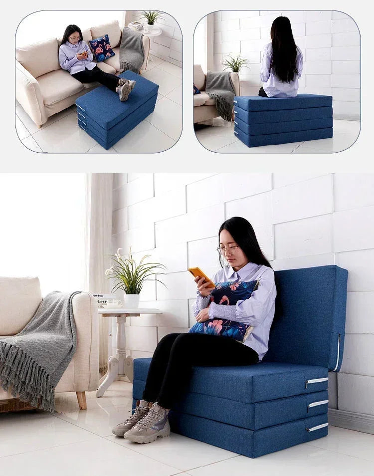 Foldable Memory Foam Mattress – Office Nap Mat, Single Bed Tatami Yoga Pad, Multiple Sizes