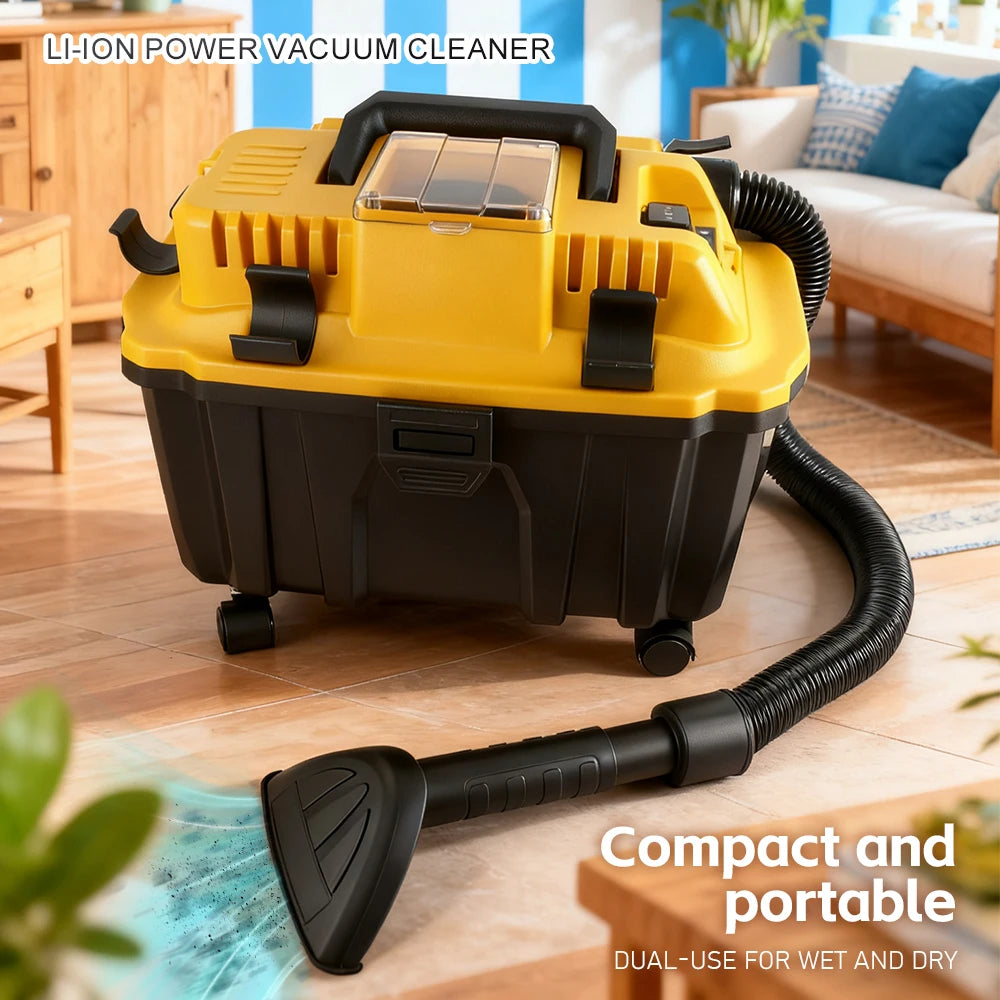 Brushless Cordless Wet/Dry Vacuum – Compatible with DeWalt 12V–24V Batteries (Tool Only)