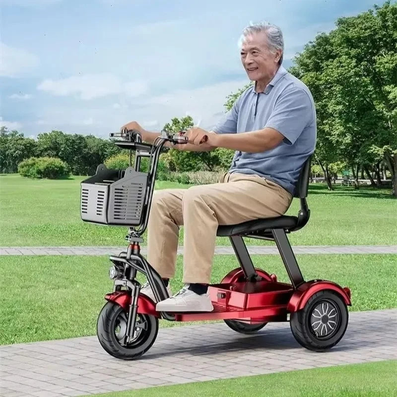 3-Wheel Folding Mobility Scooter for Seniors with Seat