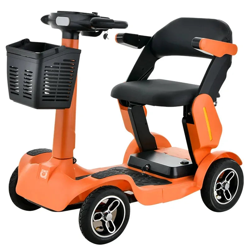 Foldable 4-Wheel Electric Mobility Scooter for Seniors, Lightweight