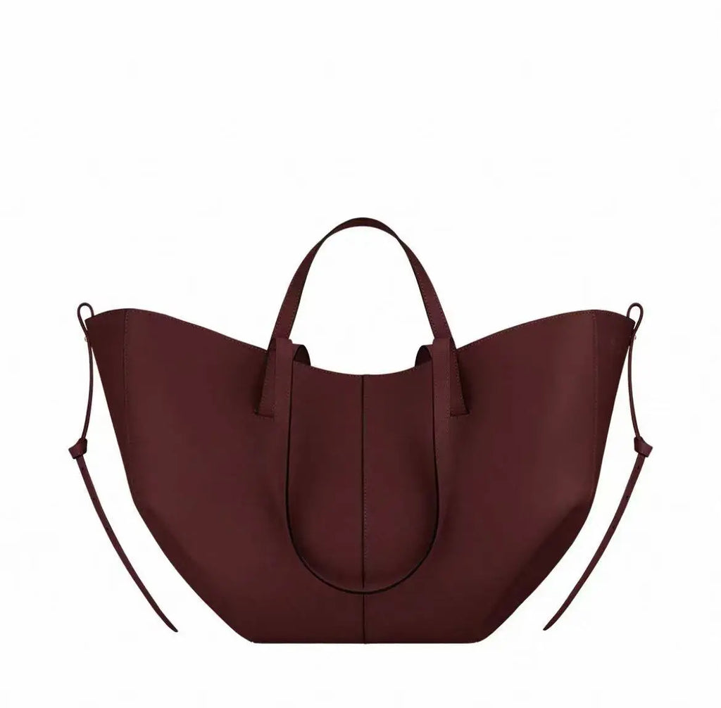 Large Capacity Genuine Cowhide Leather Tote Bag – Underarm Shoulder Bag for Women 2026