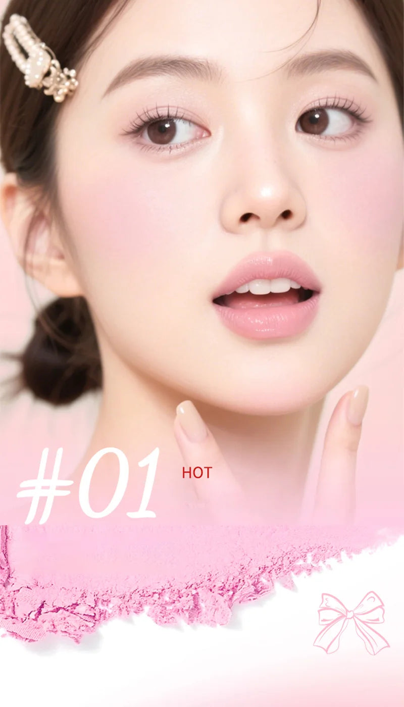 Korean Pink Two-Ball Blush Sponge Applicator — Instant Glow