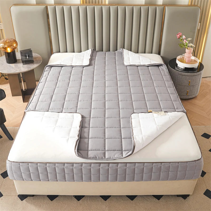 Six-Sided All-Inclusive Mattress Cover with Zipper – Thickened Quilted Protector, Custom Sizes