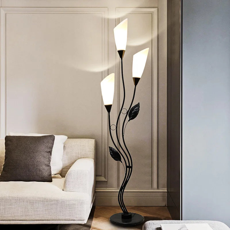 Modern Floor Lamp – Black or White Tricolor