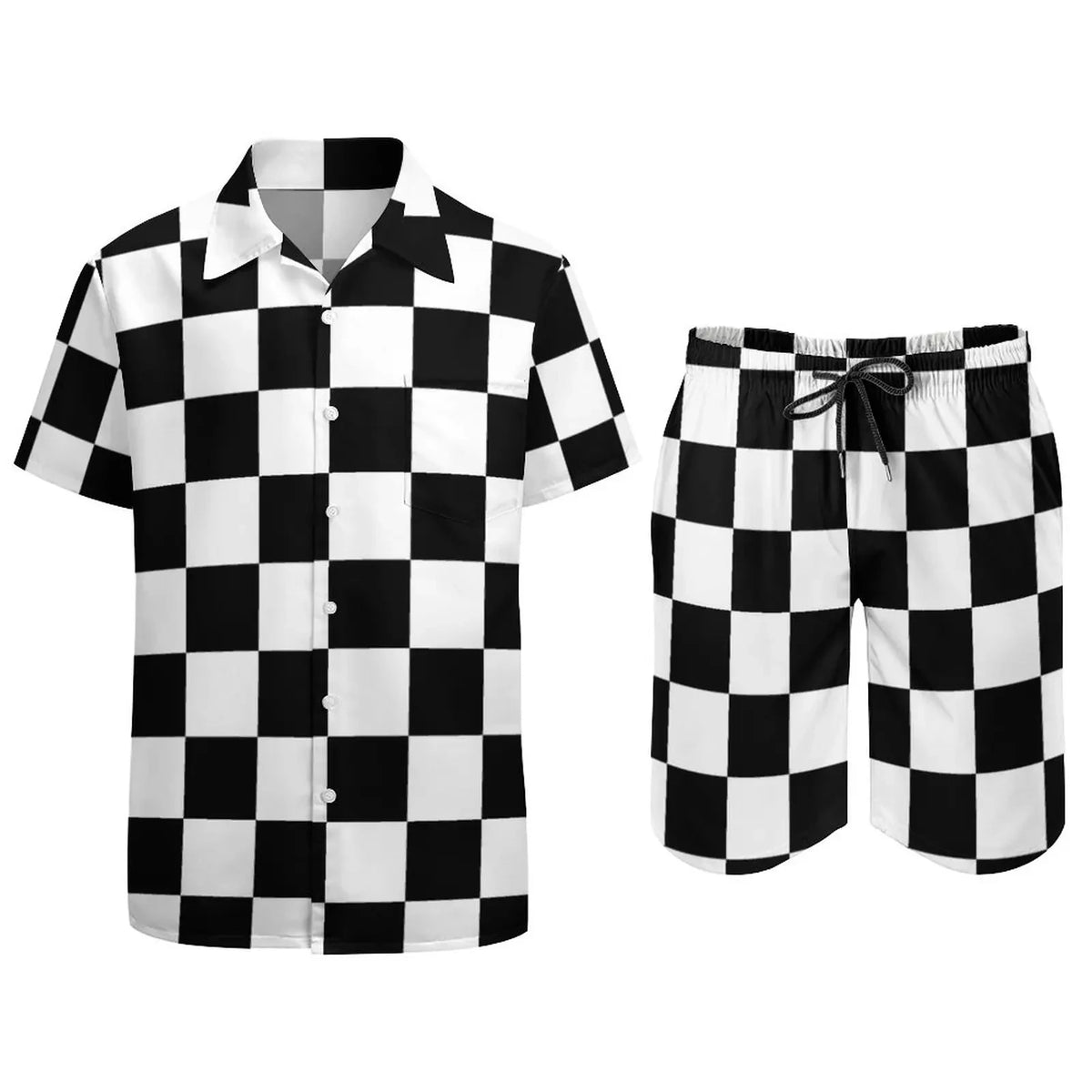 Men's Psychedelic Magic Mushroom 3D Print Shirt & Beach Shorts – Oversized Hawaiian Set