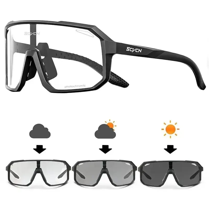 Photochromic Cycling Sunglasses | Men Women Mountain Bike Road Outdoor Sports Hiking Goggles