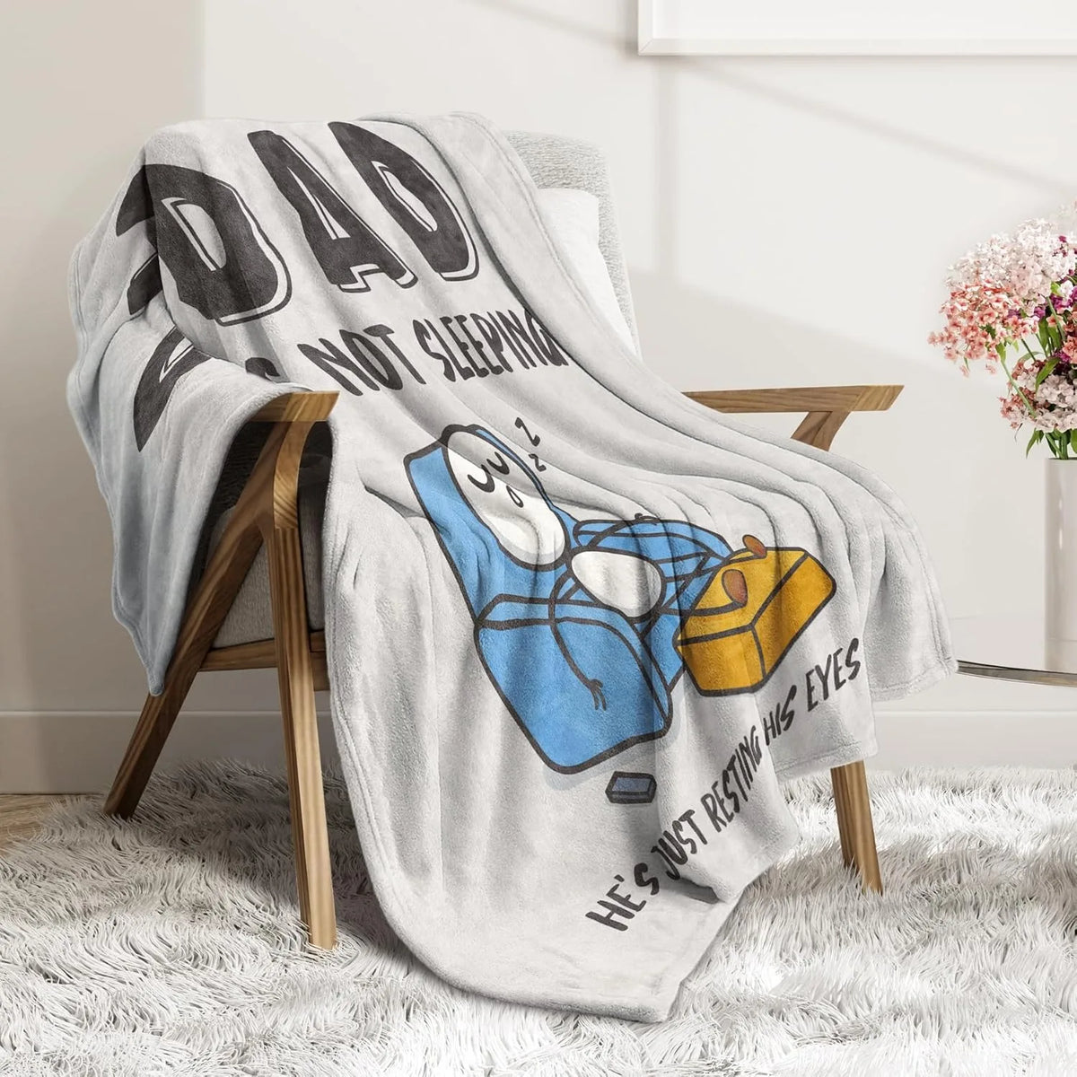 Family Gift Throw Blanket – Soft Warm Personalized Gift for Dad, Mom, Grandparents & Family