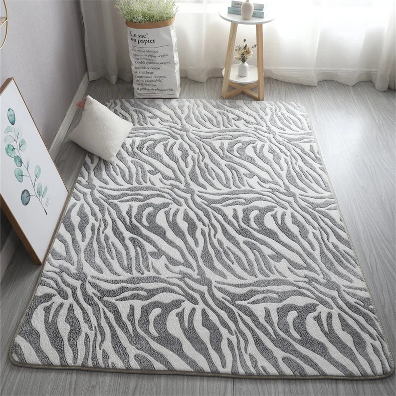 Rainbow Unicorn Glow in the Dark Area Rug – Large Kids Room Carpet with Stars