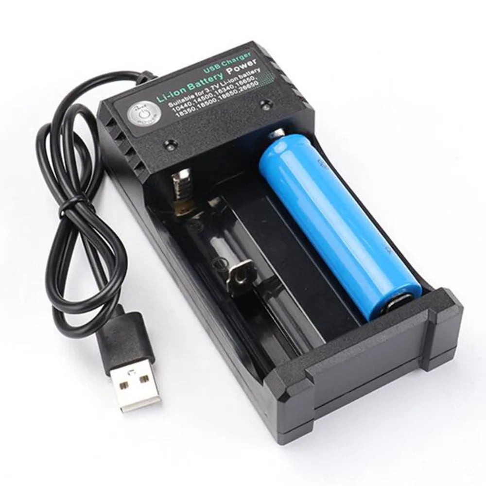 USB Li-ion Battery Charger – 2, 3 or 4 Slot Independent Charging for 18650, 18350 & 18500 Batteries