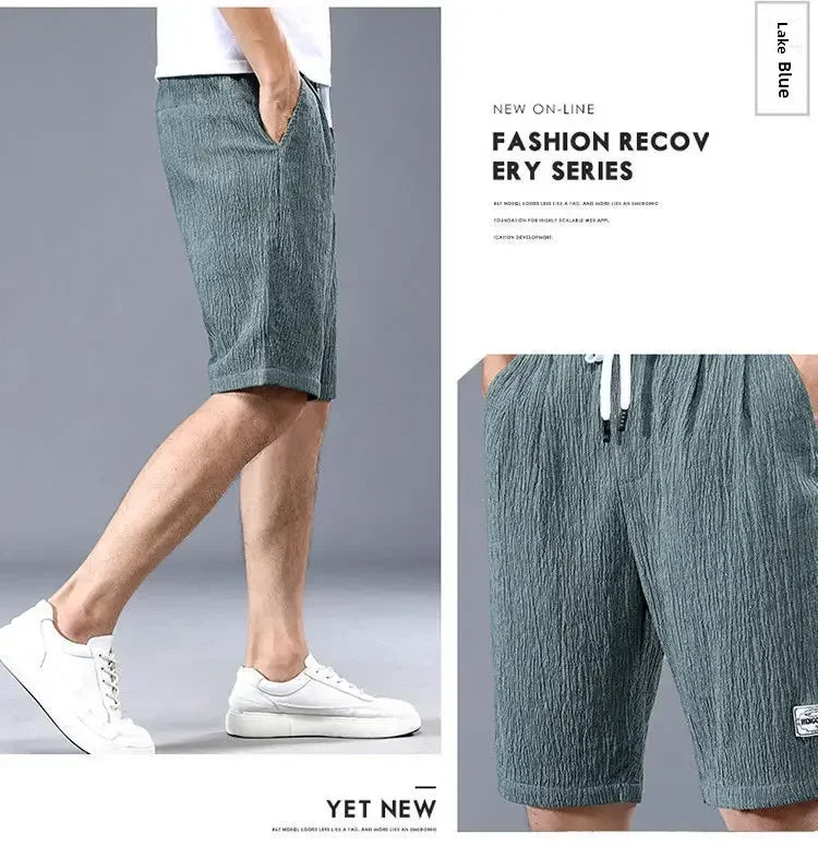 Men's Ice Silk Casual Loose Shorts — Summer Big Pants Comfortable Outerwear