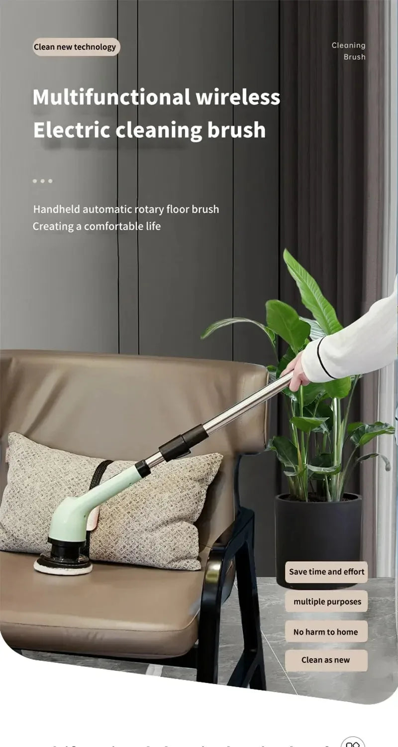 Cordless Electric Spin Scrubber – Rechargeable Power Brush for Kitchen, Bathroom, Toilet & Tile Grout