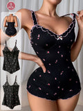 Women's Sleeveless One-Piece Pajama Jumpsuit | Casual Loungewear Sleepwear