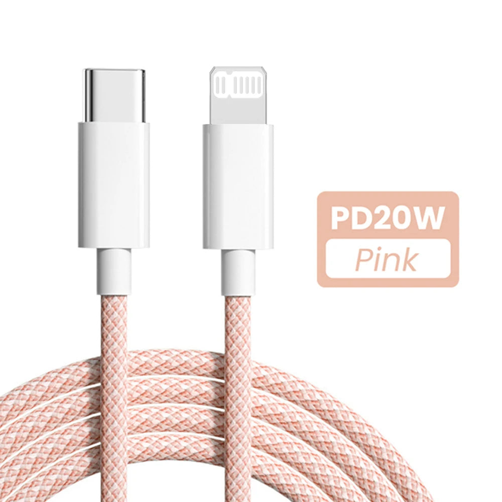 PD 20W USB-C to Lightning Cable — Fast Charging for iPhone & iPad