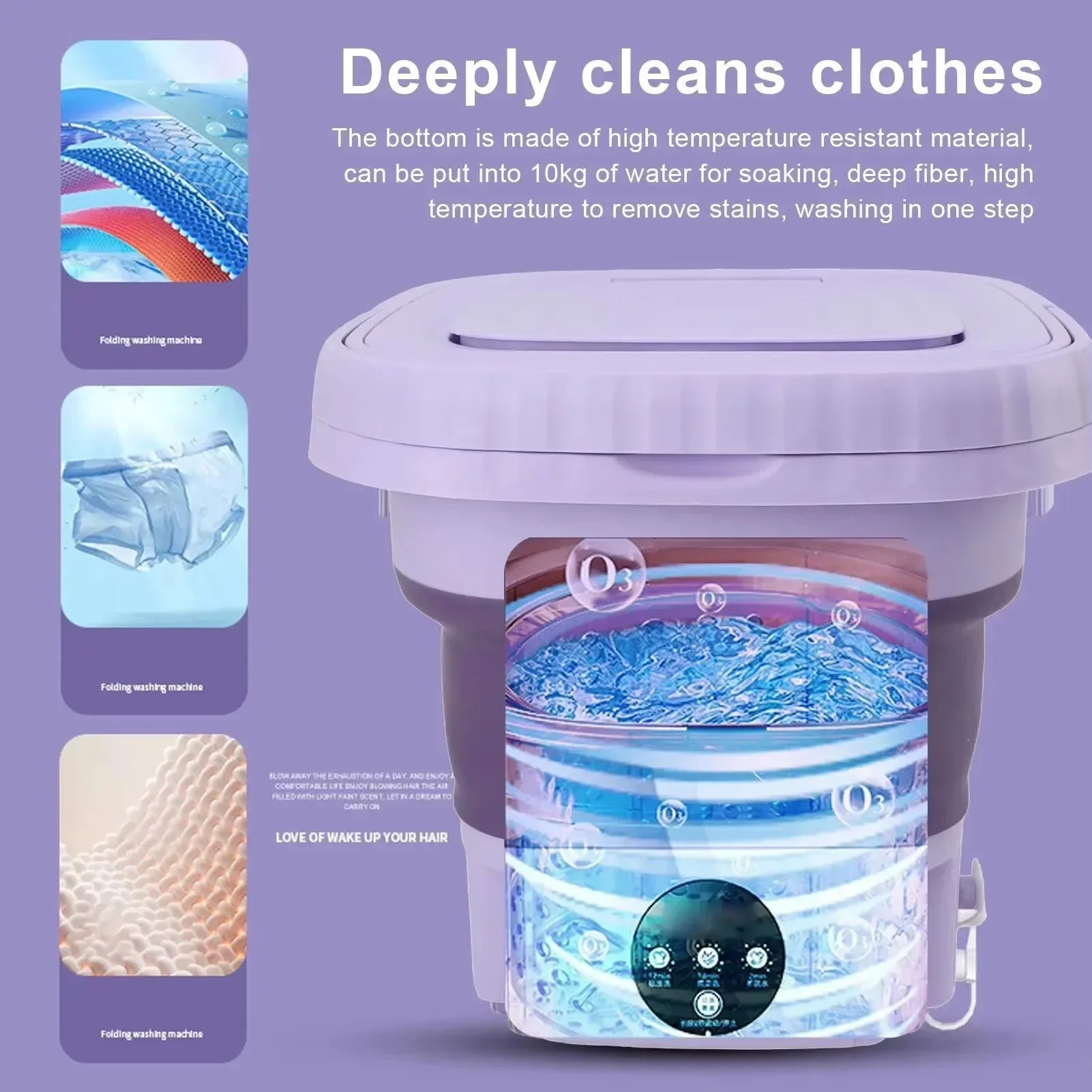 Portable Washing Machine And Dryer Combination,Mini Folding Washing Machine With Disinfection Function For Socks And Underwear