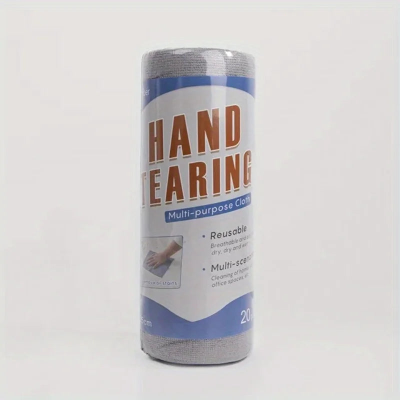 Clean Every Surface. Reuse Every Time. — Reusable Microfiber Cleaning Cloths | 20 Cloths Per Roll, Multi-Sided, Kitchen Towels, 3 Colors