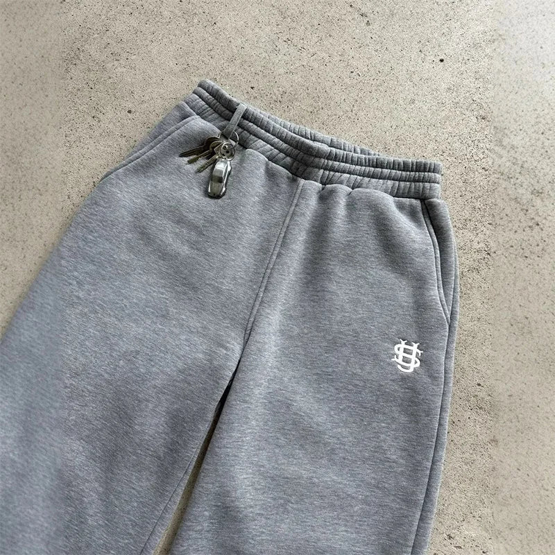 Y2K High Street Drawstring Sweatpants — Hip-Hop Rap Casual Trousers Unisex