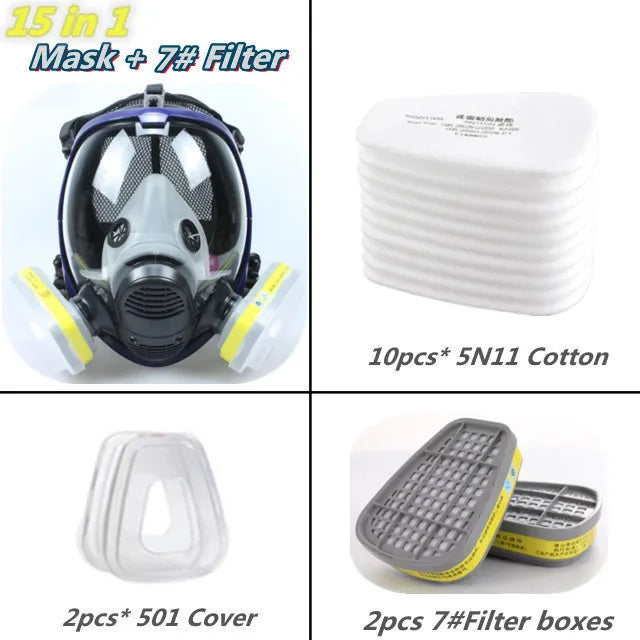 6800 Full Face Chemical Gas Mask Respirator