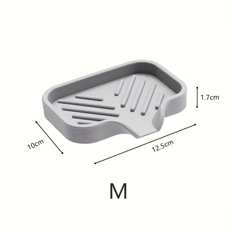 Tidy Sink. Dry Counter. — Silicone Faucet Mat & Sink Tray | Soap Dish, Sponge Drain Pad, Splash Mat, Countertop Storage, M & L Sizes