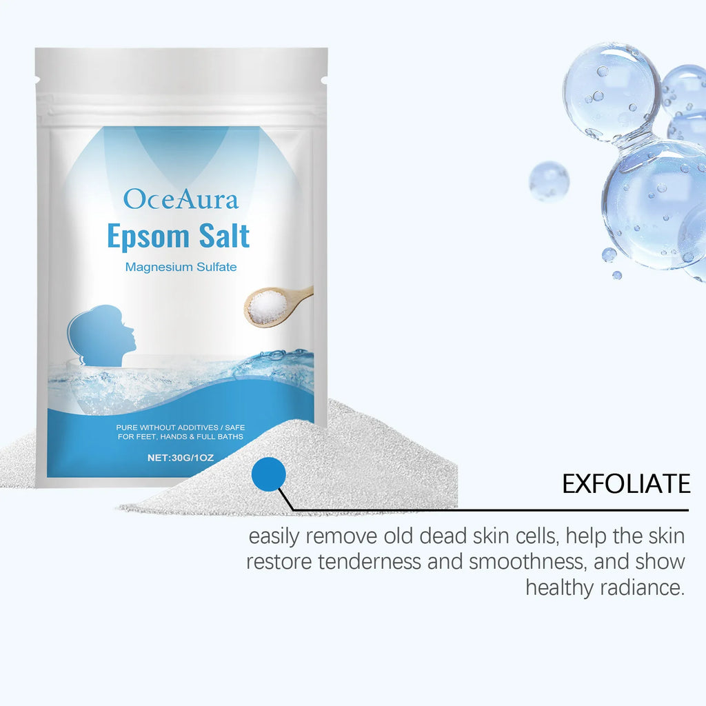 OceAura Epsom Salt Bath Soak – Stress Relief, Deep Cleansing & Moisturizing