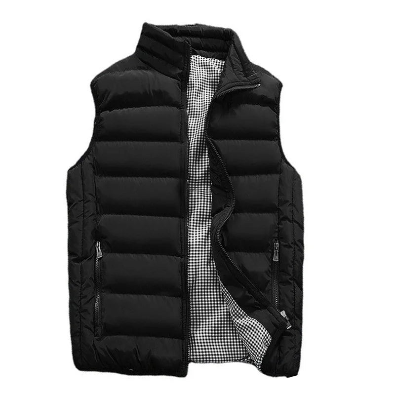 Men's Thick Windproof Sleeveless Vest Jacket — Warm Casual Waistcoat Gilet
