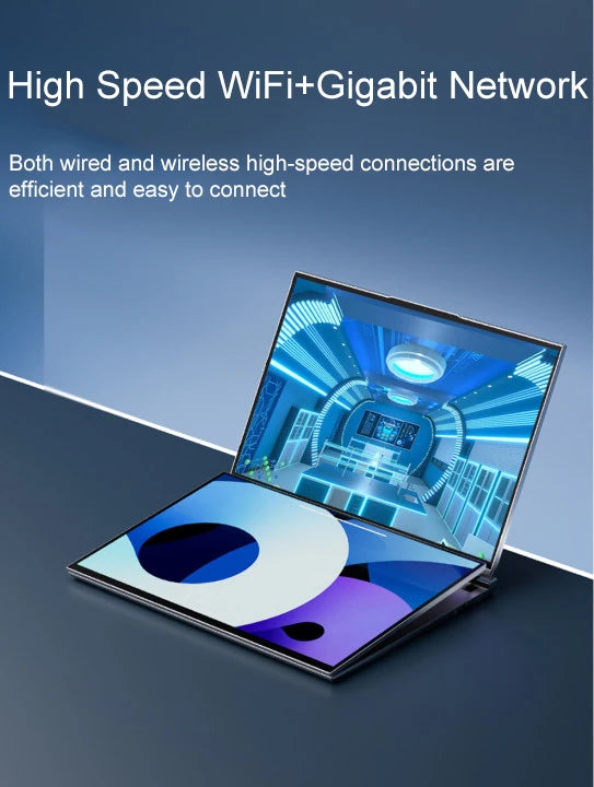 GLF-S1 16"+16" Dual-Screen Laptop – Intel 12th Gen, Up to 32GB DDR4, 2TB SSD, Dual Touch, Windows 11