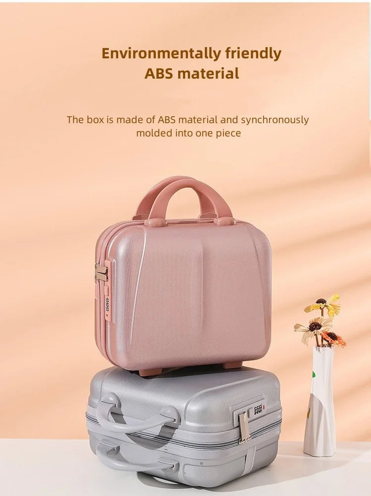 Portable ABS Makeup Organizer Case – Password Lock, Carry-On
