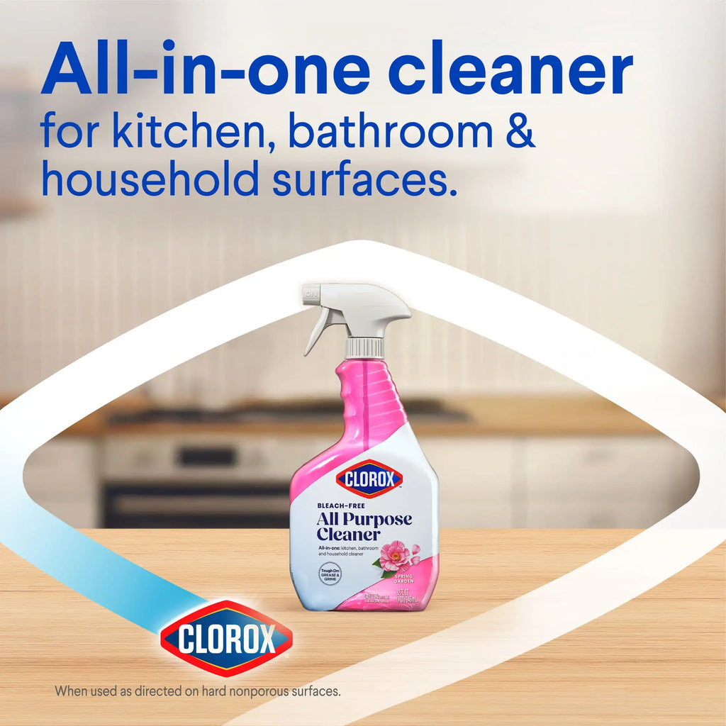 A Clorox Clean Without the Bleach — All Purpose Multi-Surface Cleaner Spray | Spring Garden Scent, Cuts Grease & Grime, Kitchen & Bathroom