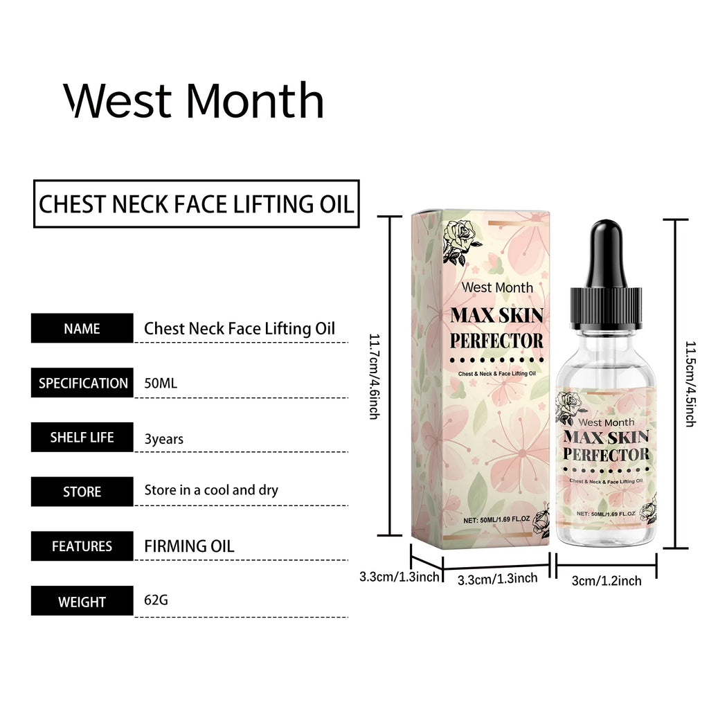 Chest Neck & Face Lifting Oil — Deep Nourishing Moisturizing Radiance Boost Skincare