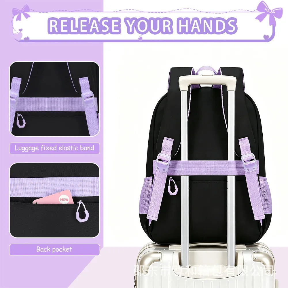 Bow-Knot School Backpack – Bag & Matching Set Options