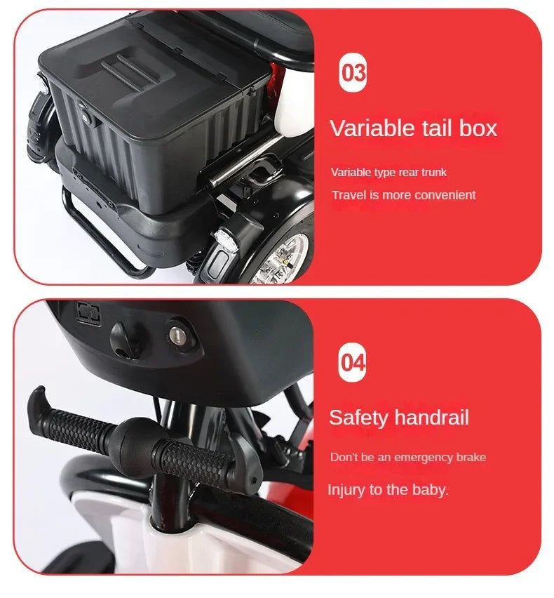 3-Wheel Electric Mobility Scooter for Adults, Long-Range Tricycle